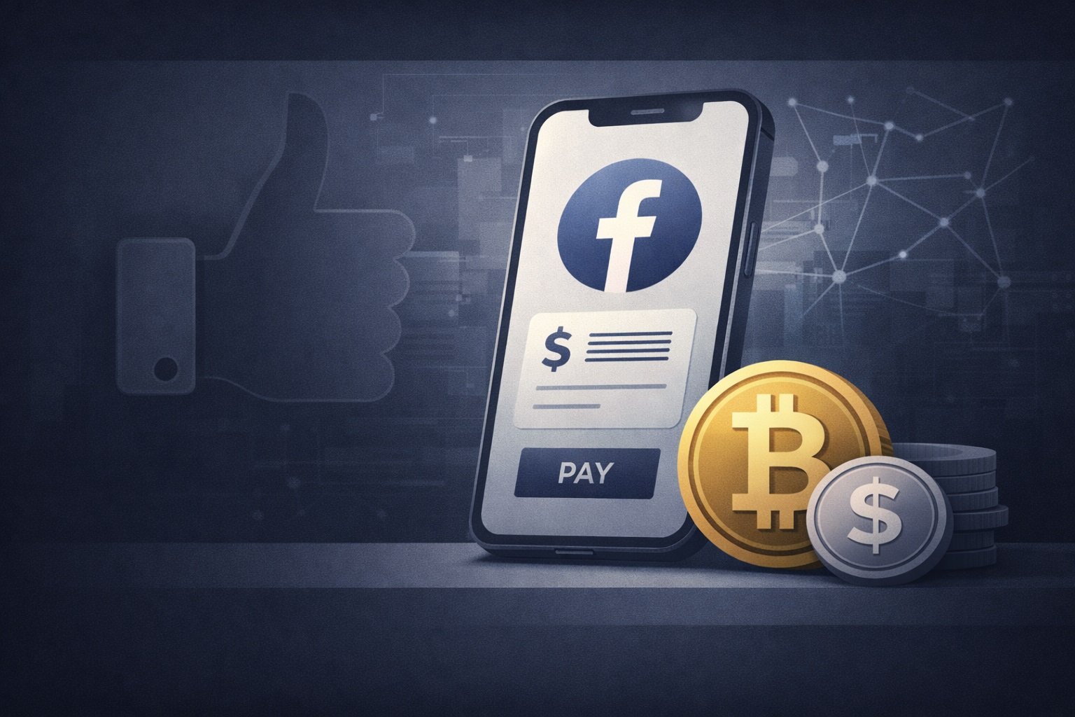 Editorial illustration depicting a traditional bank connected to digital tokens, representing tokenized deposits and blockchain infrastructure